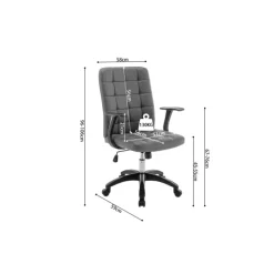 Chaise de bureau Luka gris 9709-3