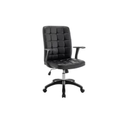 Chaise de bureau Luka Noir Pu