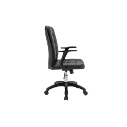 Chaise de bureau Luka Noir Pu