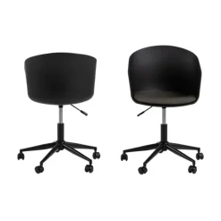 Chaise de bureau Moon noir