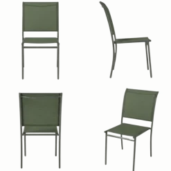 Chaise de jardin Oleron tissu vert