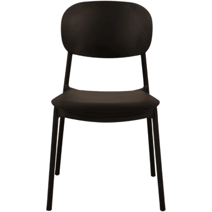Chaise empilable Alba - Noir