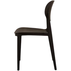 Chaise empilable Alba - Noir