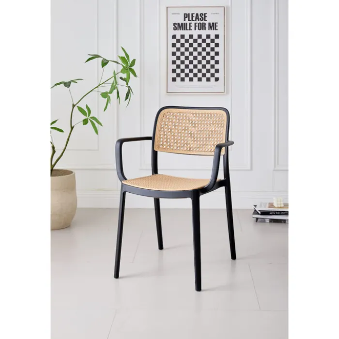 Chaise empilable Milan noir