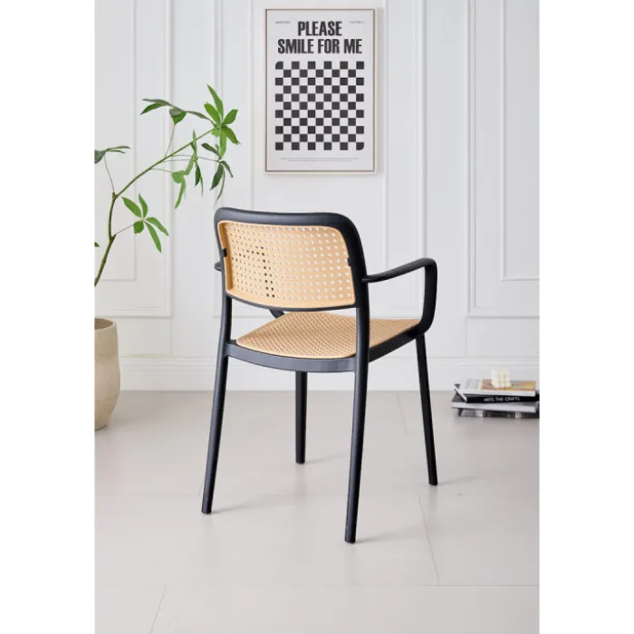 Chaise empilable Milan noir