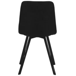 Chaise en tissu noir Stella