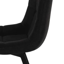 Chaise en tissu noir Stella