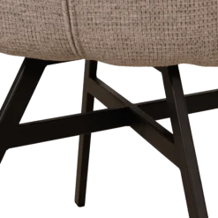 Chaise Jaimie tissu taupe Dolphin