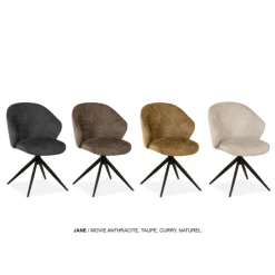 Chaise Jane Movie Gris anthracite