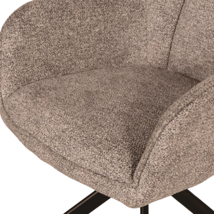 Chaise Macao pivotante gris clair