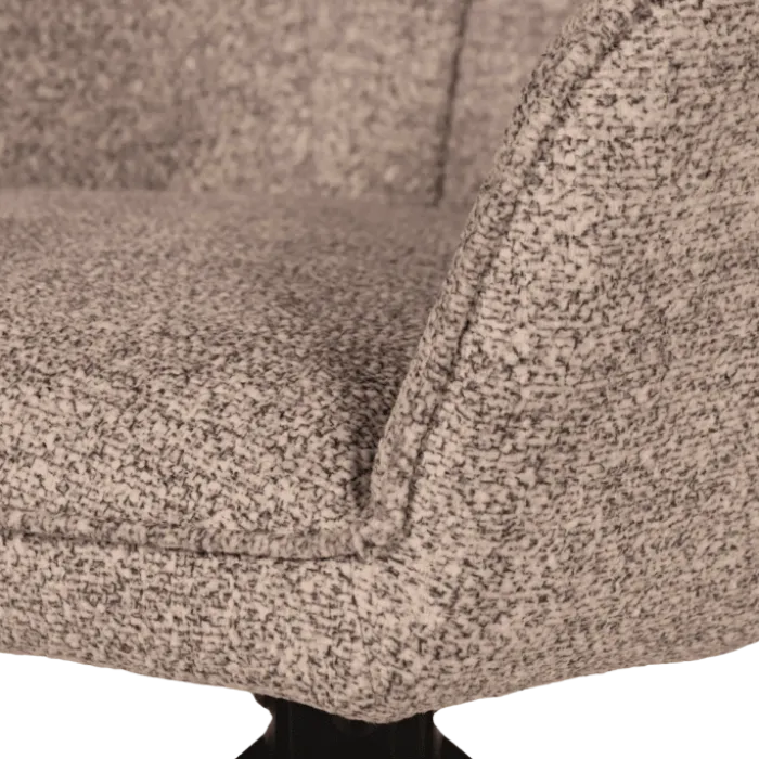 Chaise Macao pivotante gris clair