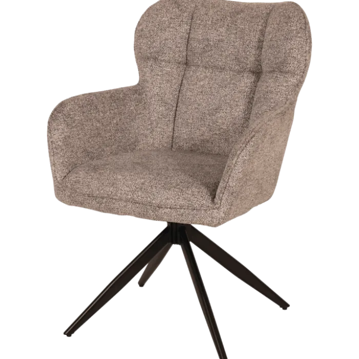 Chaise Macao pivotante gris clair