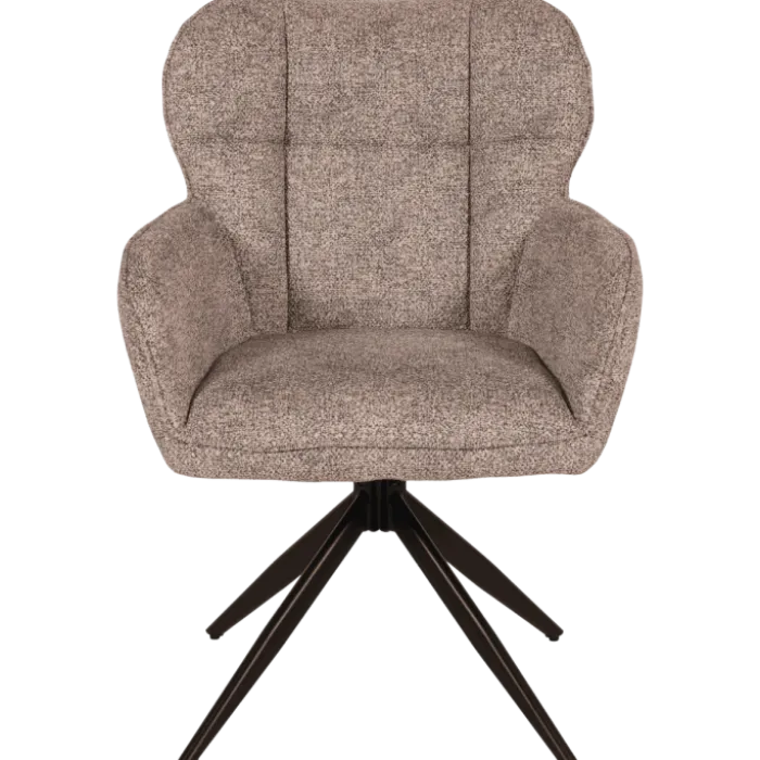 Chaise Macao pivotante gris clair