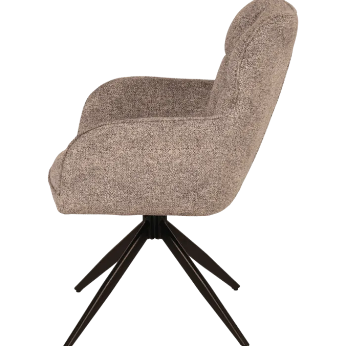 Chaise Macao pivotante gris clair