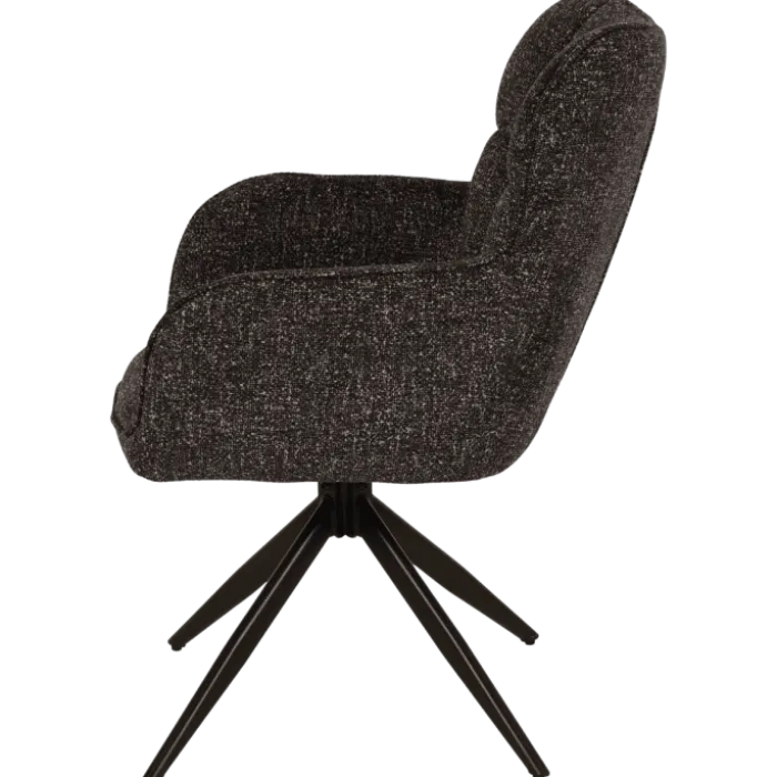 Chaise Macao pivotante gris graphite