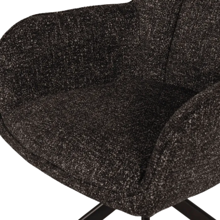 Chaise Macao pivotante gris graphite