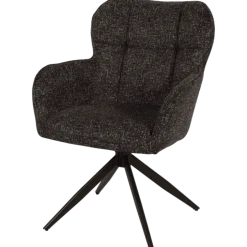 Chaise Macao pivotante gris graphite
