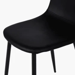 Chaise Mia en pu noir