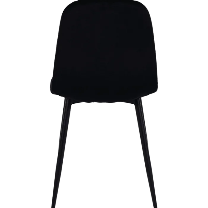 Chaise Mia tissu velours noir