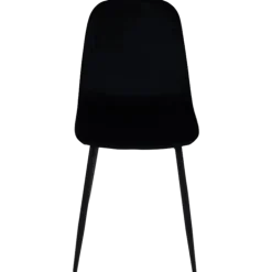 Chaise Mia tissu velours noir