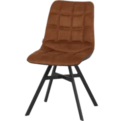Chaise Nynke cognac / graphite