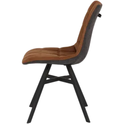 Chaise Nynke cognac / graphite
