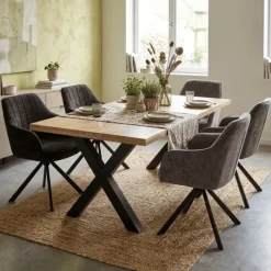 Chaise pivotante Nova gris clair