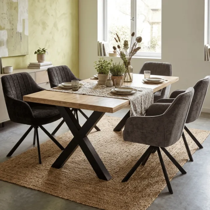Chaise pivotante Nova gris clair