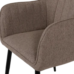 Chaise Rox avec accoudoirs Marron
