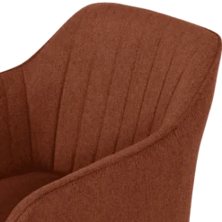 Chaise Rox avec accoudoirs Terracotta