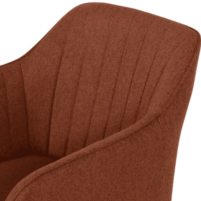 Chaise Rox avec accoudoirs Terracotta
