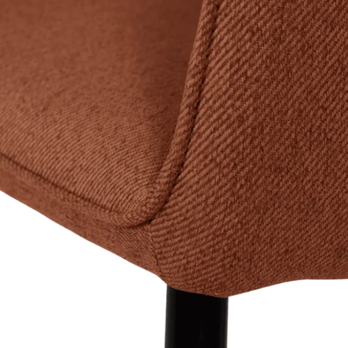 Chaise Rox avec accoudoirs Terracotta