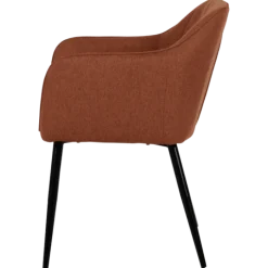 Chaise Rox avec accoudoirs Terracotta