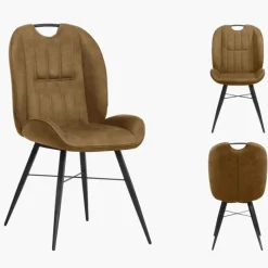 Chaise Shelton Luxor cognac