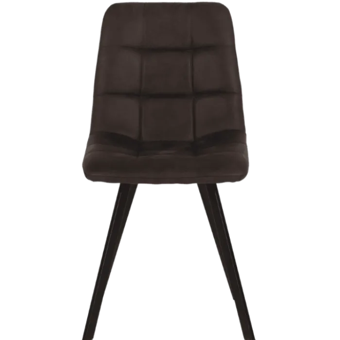 Chaise Stella tissu gris vintage