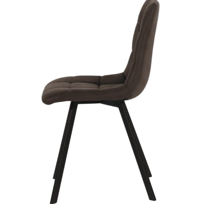Chaise Stella tissu gris vintage