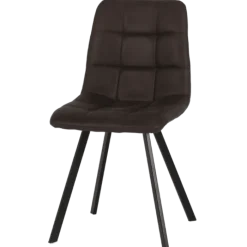 Chaise Stella tissu gris vintage