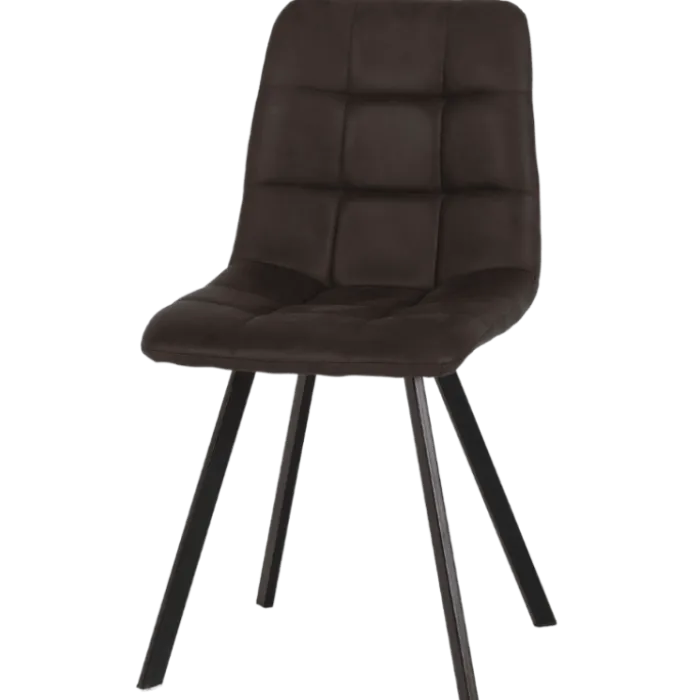 Chaise Stella tissu gris vintage