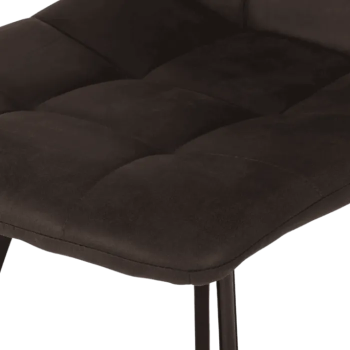Chaise Stella tissu gris vintage