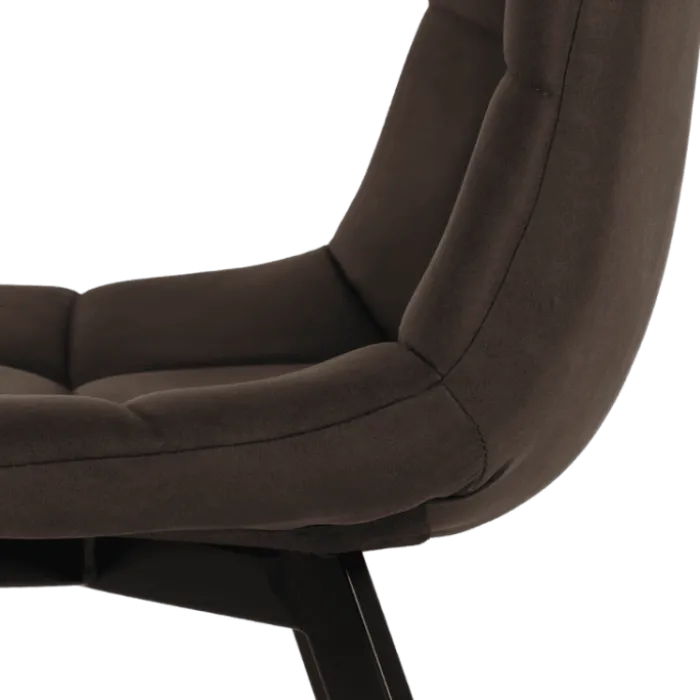 Chaise Stella tissu gris vintage