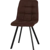 Chaise Stella tissu marron vintage