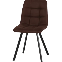 Chaise Stella tissu marron vintage