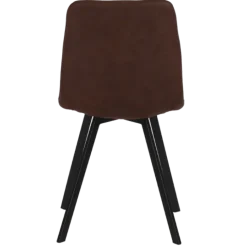 Chaise Stella tissu marron vintage