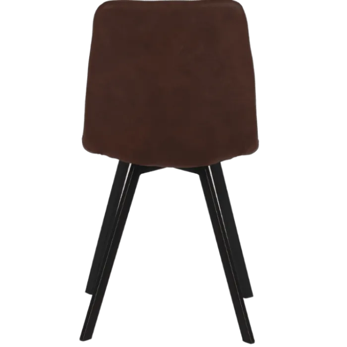 Chaise Stella tissu marron vintage