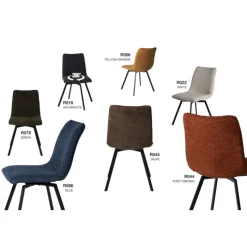 Chaise Stpuro K028 Marron rouille pied noir