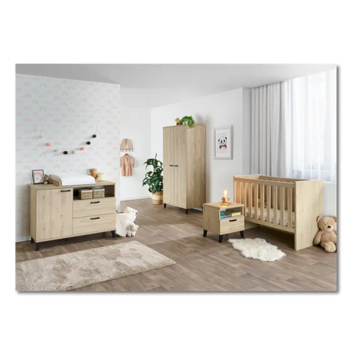 Chambre bébé compléte Evy chêne printemps