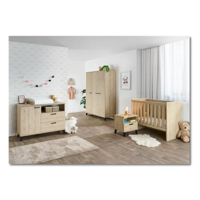 Chambre bébé compléte Evy chêne printemps