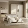 Chambre à coucher Arlo - Armoire 5 portes + Lit 160 cm + commode 6 tiroirs + 2 chevets