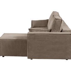 Charlotte beige cotelé - Convertible et reversible avec coffre