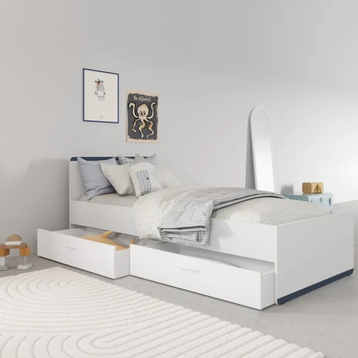 Chevet 1 tiroir Blanc mat Reverso 289203